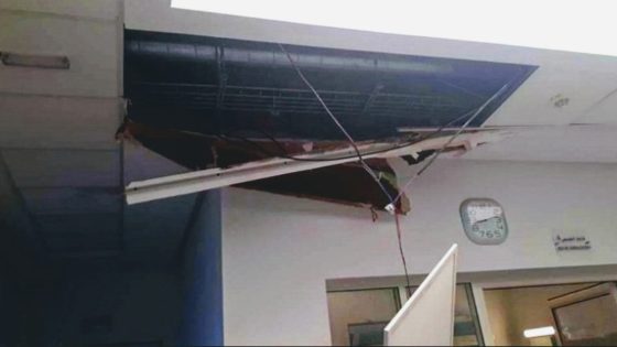 سقوط سقف قسم المستعجلات بالمستشفى الجهوي محمد الخامس بطنجة،