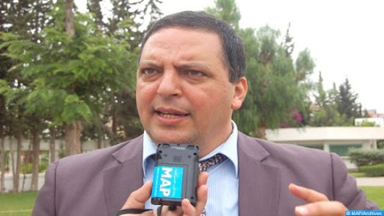 Le directeur de l'ENCG, Abdelaziz Bendou, donne, mardi (27/05/14) à Agadir une déclaration à la MAP.