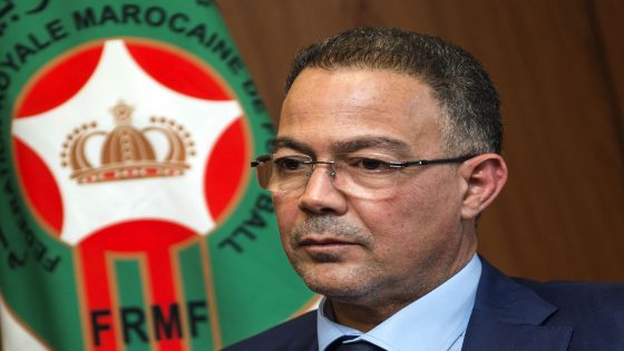 Fouzi Lekjaa, President of Morocco's Royal Football Federation (FRMF) pictured during an interview on June 7, 2018, in the capital Rabat. - The award on June 13 of the 2026 World Cup to North America was met with bitter disappointment in Morocco, after its fifth failed bid to host the tournament. (Photo by FADEL SENNA / AFP) (Photo credit should read FADEL SENNA/AFP via Getty Images)
